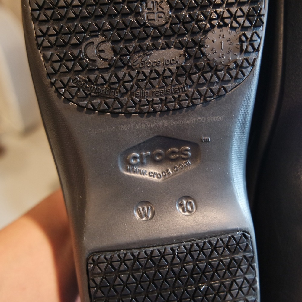 Crocs Neria Pro II Womens Clogs Black LiteRide Slip Resistant Shoes 10 - Picture 8 of 9